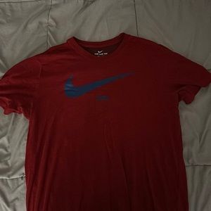 Red dri-fit nike shirt